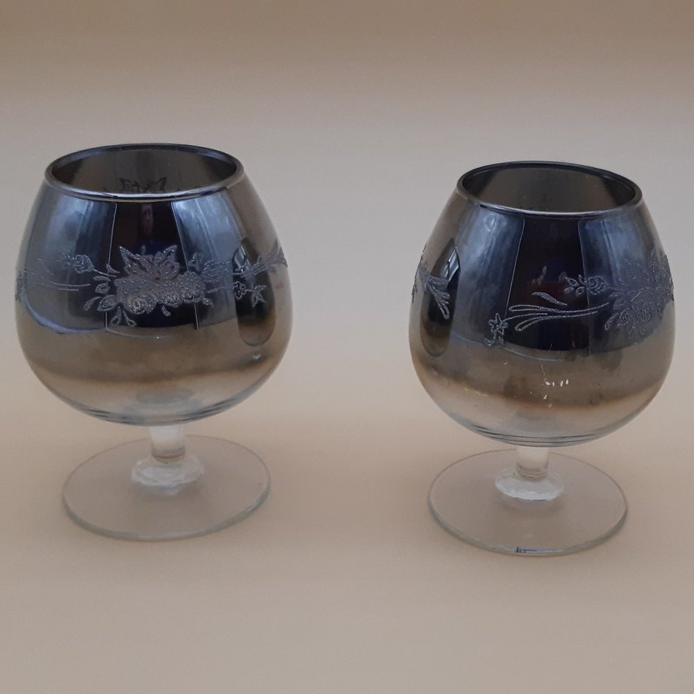 Two Mirrored Wine Glasses or Chalices